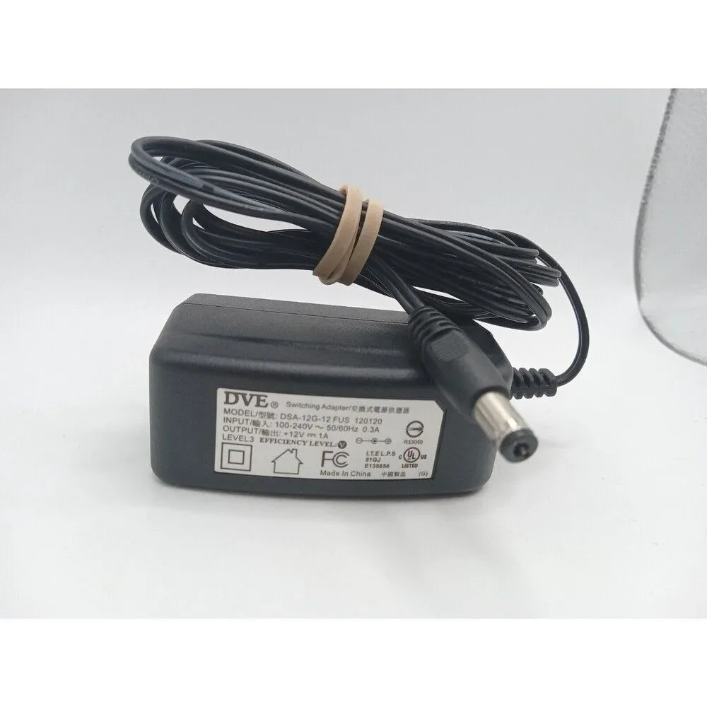 DVE SWITCHING ADAPTER MODEL DSA-12G-12 FUS 120120 Output 12V 1A